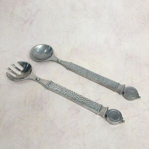 Southern Living At Home Conroy Salad Servers Set Hammered Handle